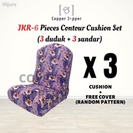 ✴[JKR SIZE] 6 Pieces Round Head Contour Sofa Cushion With Cover JKR Size /bantal kusyen kerusi kayu span kusyen sofa kay