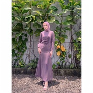 Dress Satin Silk Pesta Pernikahan // Dress Kondangan Trendy // Dress Satin Maxmara Bridesmaid