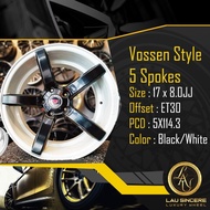 Vossen Style 5 Spokes 17 x 8.0JJ 5X114.3 Black/ White