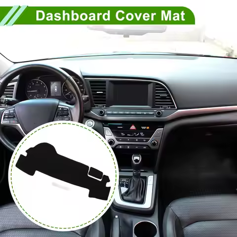 UXCELL Dashboard Cover for Daihatsu Mira LA350S/LA360S 2017-2024 Black 1 Pcs Anti-Slip