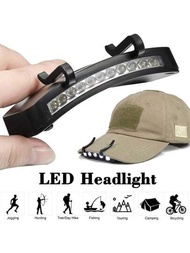 1入超亮led頭燈-夾在帽子上的免提手電筒,適用於戶外釣魚,露營和狩獵！