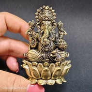 Brass P._120G._phra Khet To Release Debt Change Life + Mouse_height 8 Cm_ 3 Inches_