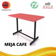 P2U 3V Cafe meja petak plastik / meja cafe plastik fiber