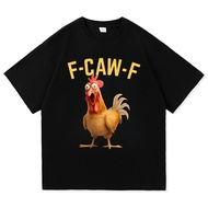 F.Caw.F Men's Cotton T-Shirt - Round Neck, Short Sleeve