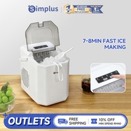 Simplus Ice Maker | 12kg Homemade Ice Cubes | 24h Reservation |  Automatic cleaning function | 2 Siz