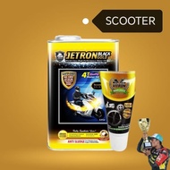 M5-G Scooter Pakej Combo Scooter JETRON 0.9L Fully Ester, Fully, Semi dan Mineral 15W40MB 10W40MB Minyak Skuter