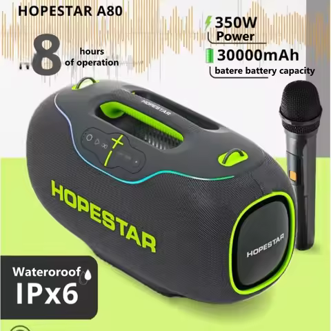 Hopestar Speaker A80 High Quality Portable Audio Players 350W RGB Wireless Subwoofer Home Theatre US