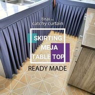 READY MADE Langsir Kabinet Dapur Skirting Meja Table Top Sinki Cabinet Curtain Banquet Murid Guru Kelas Sekolah