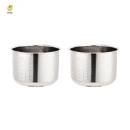 2X 6L Pressure Cooker Inner Pot Rice Pressure Cooker Liner Stainless Steel Inner Pot Minute Pressure