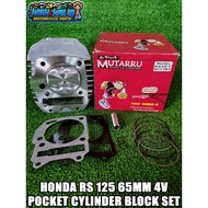 MUTARRU CYLINDER BLOCK SET FOR HONDA RS125 65MM 4VALVE POCKET
