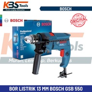 Bor Listrik 13mm BOSCH GSB 550 - Bor Kayu Besi Tembok Beton 2 way