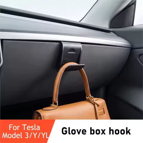 For New Tesla Model 3/Y/YL Highland Juniper Glove Box Car Hooks ABS Storage Holder Tesla Model 3 Car
