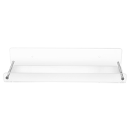 【AiBi Home】-2 Pack Acrylic Floating Shelves, 15 L x3.25inch W, Clear Bathroom Wall Shelf, Bookshelves, Invisible Display for Office