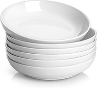 Y YHY Pasta Bowls 30oz, Large Salad Serving Bowls, White Soup Bowls, Porcelain Pasta Bowls Set of 6,