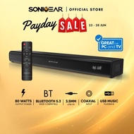 SonicGear SonicBar HD2000 TV PC Bluetooth 5.3 SoundBar 2.0 Channel Speaker
