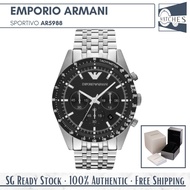 (SG LOCAL) Emporio Armani AR5988 Sportivo Tachymeter Stainless Steel Men Watch