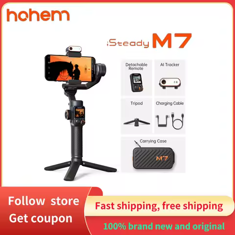 Hohem iSteady M7 Gimbal Stabilizer for Smartphone Detachable Touchscreen Built-in Extension Rod Magn