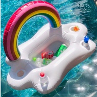 1pc Inflatable Drink Holder, Swimming Pool Floating Cup Stand For Storing Beverages, Fruits, Snacks,