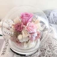 圓球款永生玻璃罩鐘花