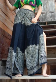 กางเกงขายาวผู้หญิงแฟชั่น แพนเค็ก กางเกงขากว้าง กางเกงสาวอวบ Women's Wide Leg/Palazzo Womens Pants / 