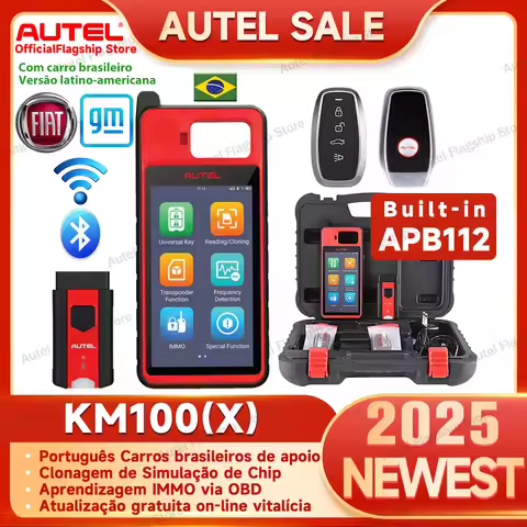 Autel MaxiIM KM100 Key Fob Programmer Immobilizer Tool Key Creation IMMO Learning Chip Read Write Cl