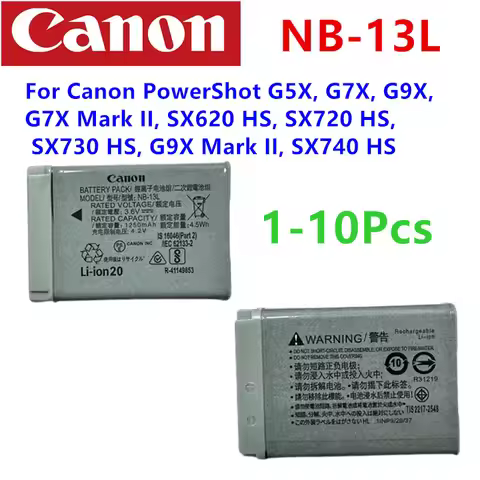 Original NB13L NB-13L Battery for Canon PowerShot G5X, G7X, G9X, G7X Mark II, SX620 HS SX720 HS, SX7