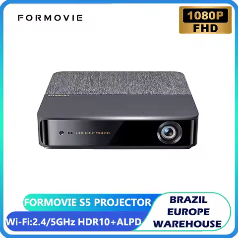 Formovie S5 Laser Mini Portable Full HD Projector for Home Theater 1100ANSI with Full Keystone Corre