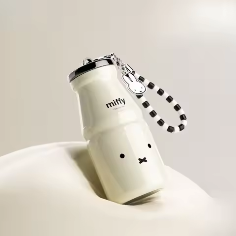 Anime Cartoon Cute Thermos Cup Miffy Pocket Milk Cup Stainless Steel Portable Portable Girls Car Loa