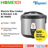 Toyomi Electric Rice Cooker &amp; Warmer with Stainless Steel Inner Pot 1.8L RC 968SS
