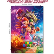 THE SUPER MARI0 BR0S Movie Poster. MOVIE - original Indonesian Regular one sheet, size 68 x 100 cm