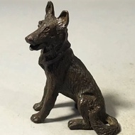 Collectibles Solid Copper Puppy Ornaments Little Wolf Dog Standing Dog Army Dog Watch Dog Zodiac Prosperity Dog Mini Simulation Copper Dog