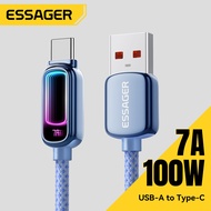 ESSAGER 7A 100W Fast Charging Cable Colorful Thousand Layer Mirror Fast Charging Cable For Huawei
