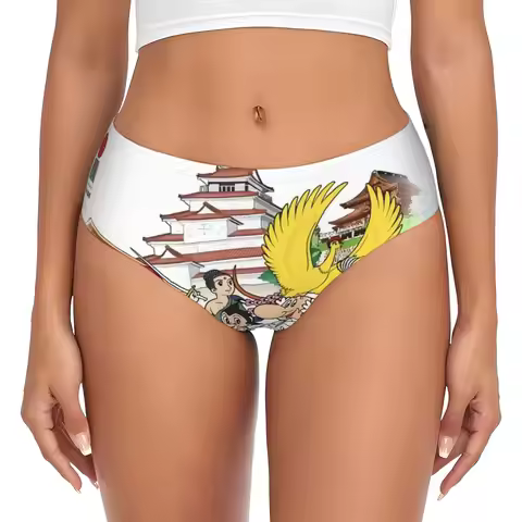 Womens Astro Boy Japan Manga Brief Panties Female Stretch Anime Cartoon Underwear Underpants