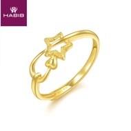 HABIB 999.9 24K Pure Gold Price-by-Weight 1.87g Gold Adjustable Star Ring 11661R