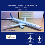 Boeing 787-10 United Airlines Paper Model Kit