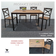 [PROMOTION] DINING TABLE 4 SEATER SET (1+4) | DINING SET | SET MEJA MAKAN 4 KERUSI