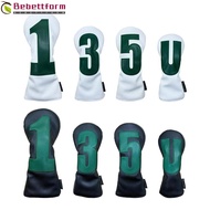 BEBETTFORM Golf Club Cover, Portable PU Leather Golf Club Head, Gifts Multifunctional 1 3 5 U Embroi