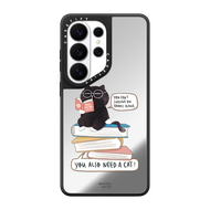 CASETiFY I-Work-Hard-So-My-Cat-Can-A-Better-Life Series1กระจกด้วย Magsafe สำหรับ S26 Samsung Galaxy 