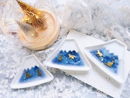 日本製美濃燒富士山瓷碟 星空 貓咪 珍珠貝母