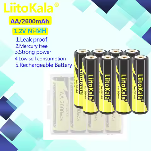 LiitoKala Ni-26/AA 1.2V 2600mAh AA Rechargeable Ni-MH Batteries
