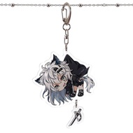 DENGJT การ์ตูนน่ารักเงิน Lappland Amiya กระเป๋าจี้เกม Arknights พวงกุญแจอะคริลิคพวงกุญแจ Arknights พ