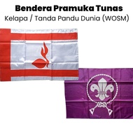 Bendera Pramuka Tunas Kelapa Pandu Dunia wosm Scout ukuran kecil besar