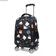 Trolley School Bag Primary School 4 Wheel Kids Roller Bag Girl Boy Kids Beg Sekolah Roda Luggage Bag