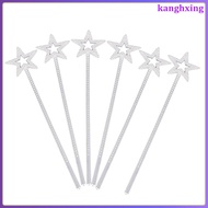 🎉 6 Pcs Party Favors Decorations Princess For Kids Wands Girls Supplies- Princess Wands Silver Penta