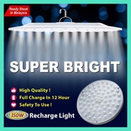 Rechargeable LED 350W/200w Ultra Thin Light Bulb (72LED) Emergency UFO Light Lampu LED For Pasar Mal