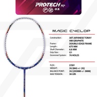 PROTECH Badminton Racket - Magic Cyclop (3UG2)(MAX 36LBS)(FREE String + Grip + Bag)