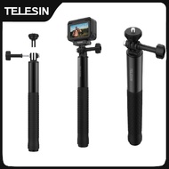 TELESIN Nhôm Selfie Stick Tripod Mount Cho GoPro Hero 13/12/11/10/9/8 Insta360 DJI Osmo Camera Hành