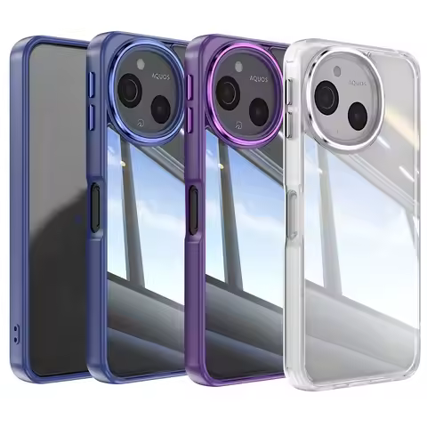 Metal Camera Bezel Button Glass Back Cover Phone Case For Sharp Aquos Sense 9 Sense9 Aquos Wish 4 Sl