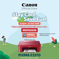 Canon PIXMA E3370 Inkjet Printer | A4, Ink Efficient, Print, Scan, Copy, WiFi