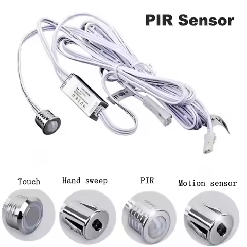 Mini Touch Sensor LED Lamp Sensing Switch DC 12-24V 5A Door Control Masking Type Sensor with DuPont